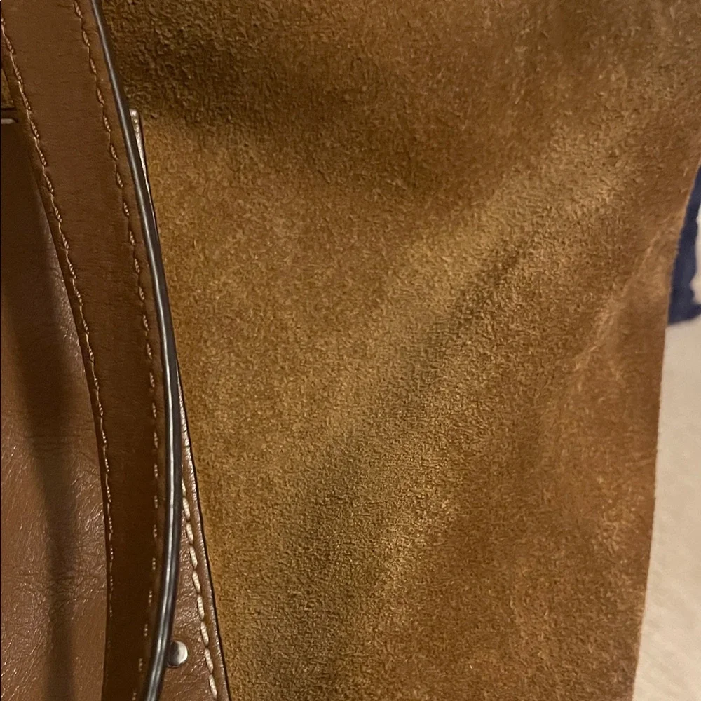 Michael Kors Brown Suede and Leather Tote Bag - Picture 5 of 16
